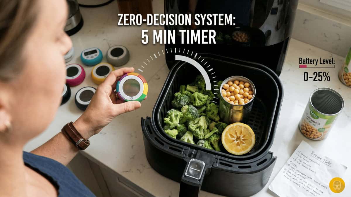 Alex's air fryer timer system for ADHD-friendly no-chop cooking