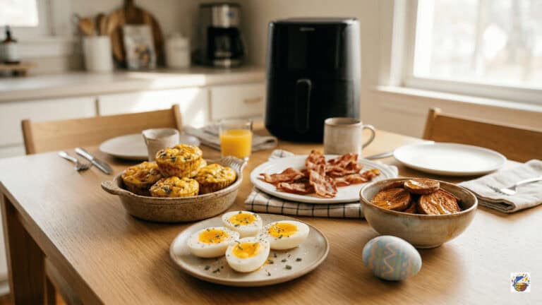 Alex's Easter brunch cooked entirely in the air fryer — no-chop ADHD-friendly recipes