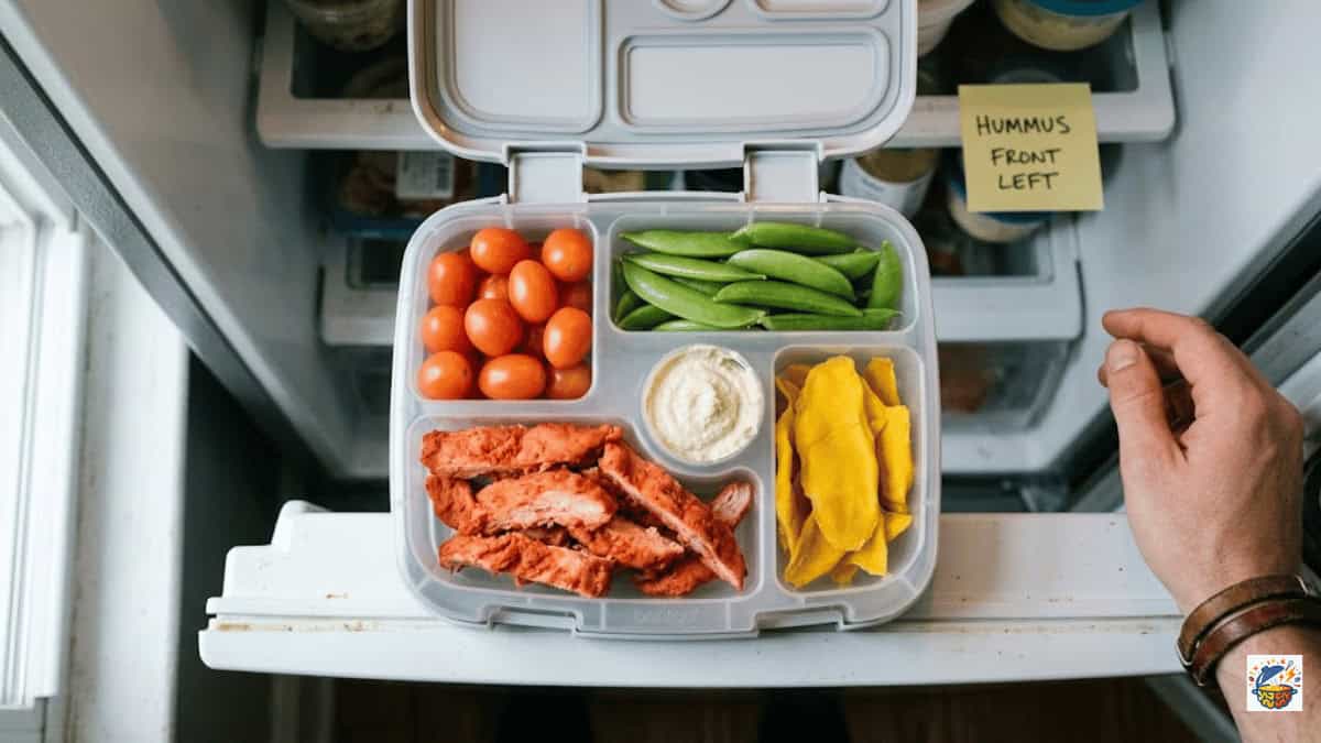 ADHD snacklebox recipe: 5-compartment no-cook assembly meal by Alex at dopakitchen.com