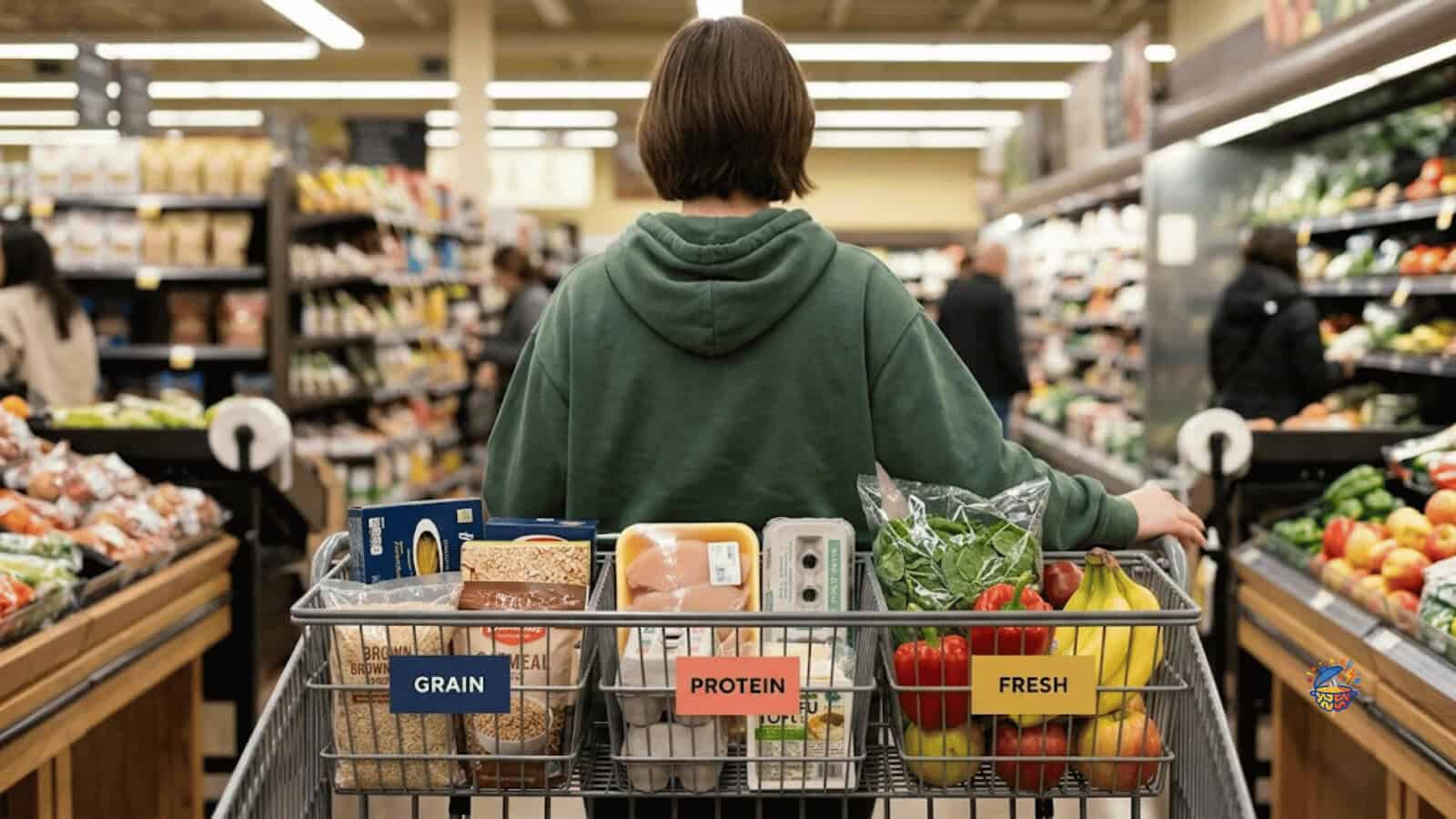 ADHD sprint prep checklist 3 grocery categories Alex kitchen